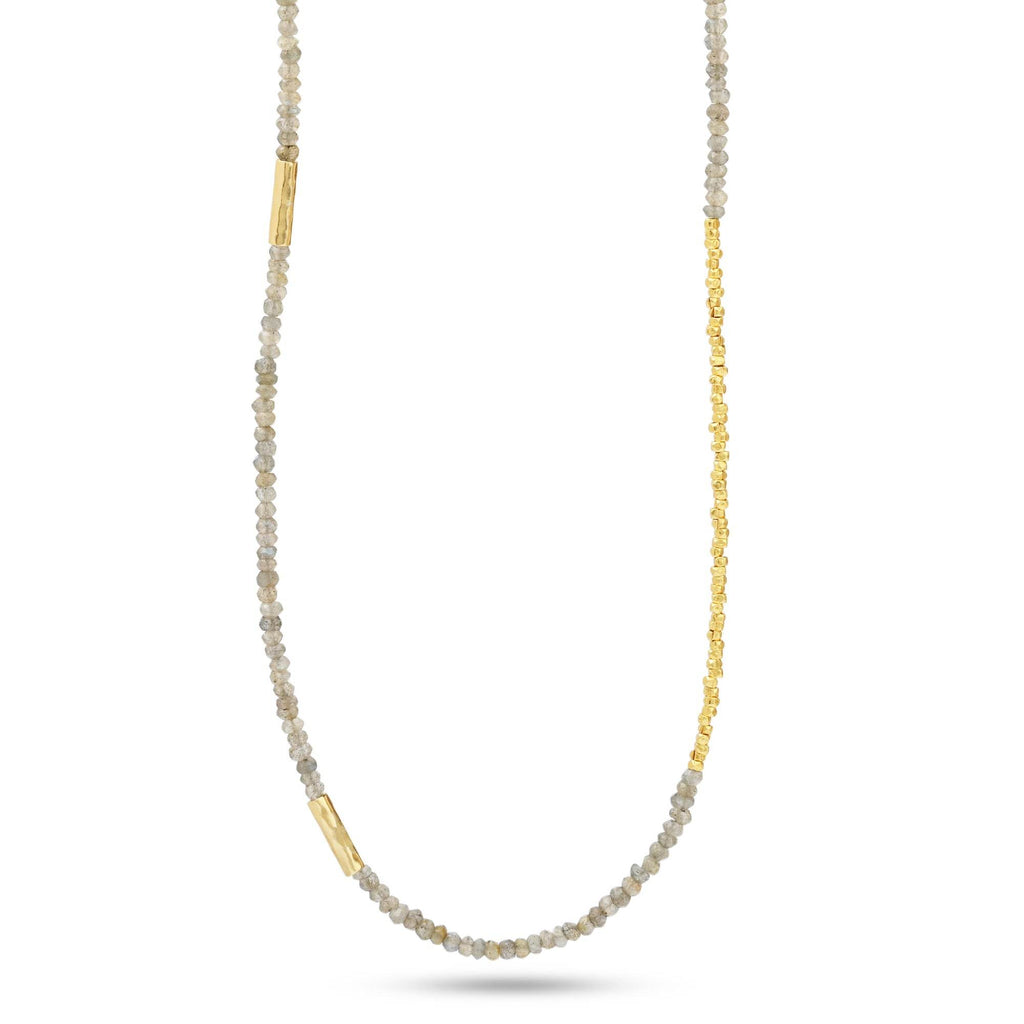 Labradorite with Metal Beads Unbreakable Connection Necklaces - La Vitá Jewels