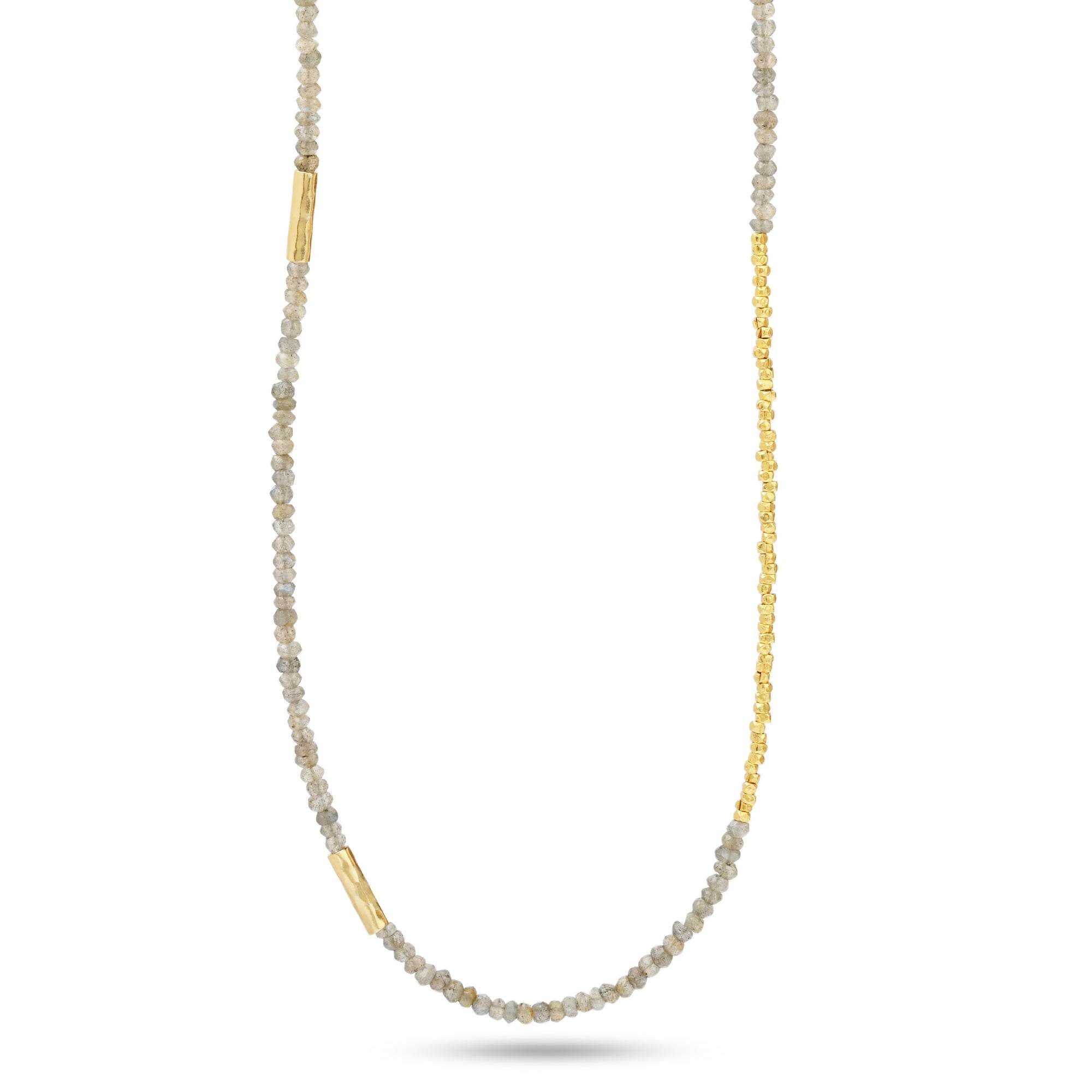 Labradorite with Metal Beads Unbreakable Connection Necklaces - La Vitá Jewels