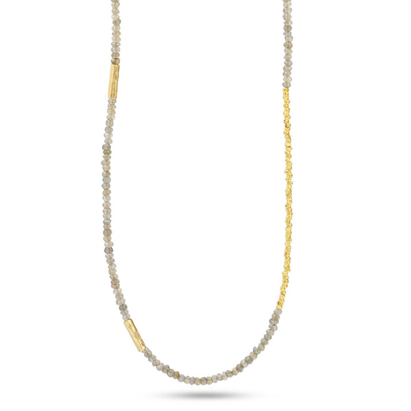 Labradorite with Metal Beads Unbreakable Connection Necklaces - La Vitá Jewels