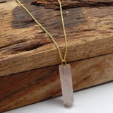 Rose Quartz Gemstone Pendant Necklaces