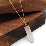 Rose Quartz Gemstone Pendant Necklaces