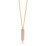 Rose Quartz Crystal Point Necklace - La Vitá Jewels