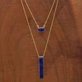 Blue Druzy Gemstone Pendant Necklaces