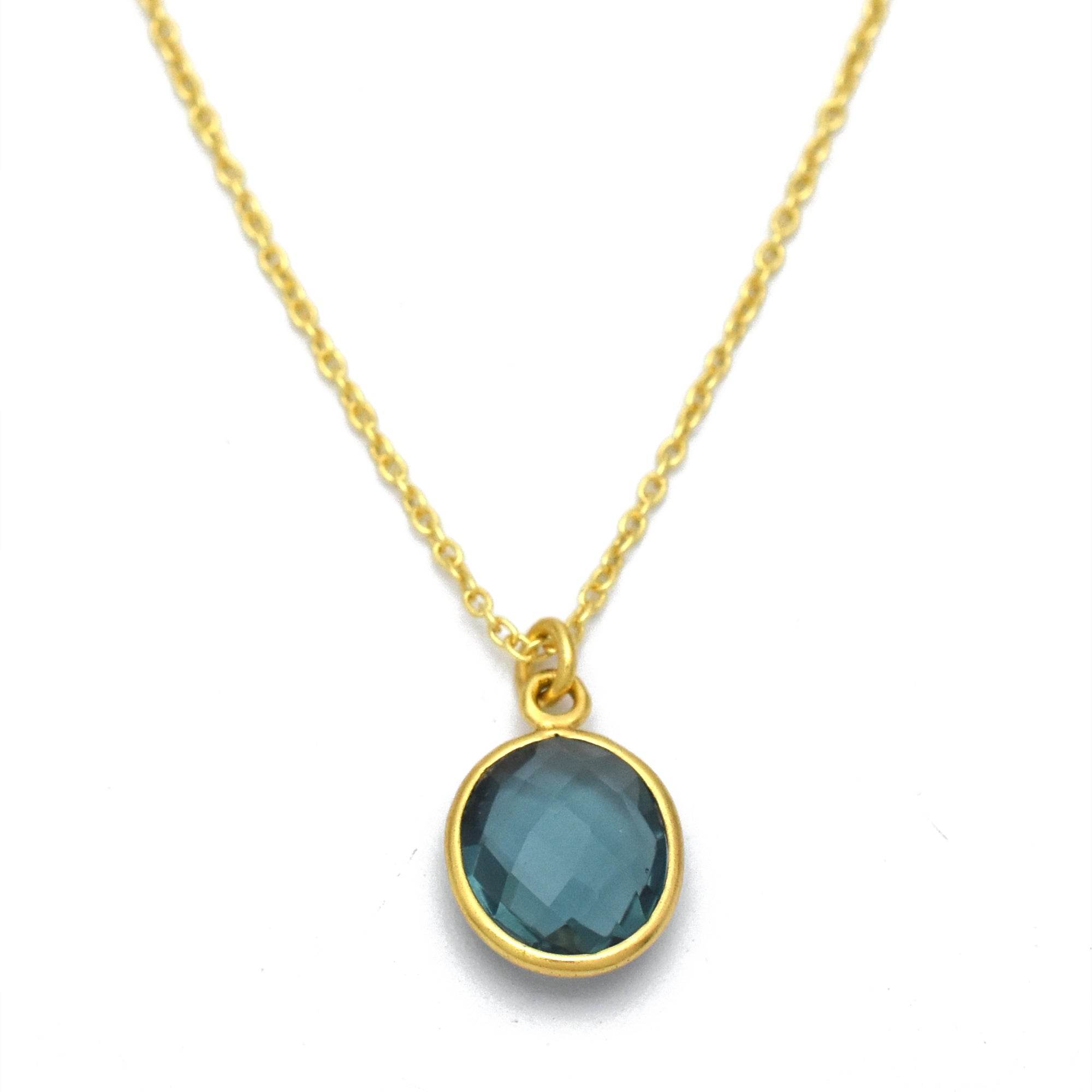 Labradorite, London Topaz Color Gemstone Necklaces in Sterling Silver - La Vitá Jewels