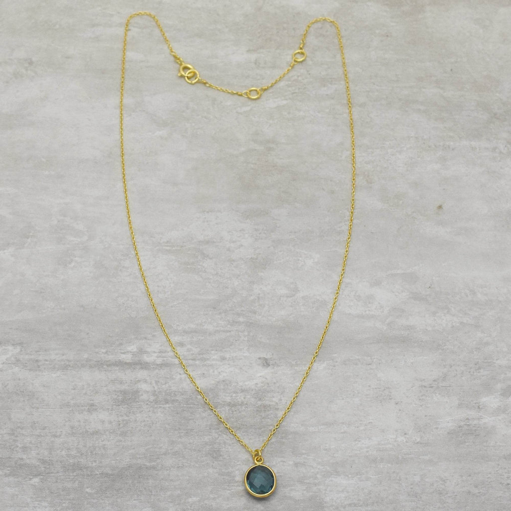 Labradorite, London Topaz Color Gemstone Necklaces in Sterling Silver - La Vitá Jewels