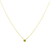 925 Silver Gold Plated Peridot Gemstone Minimalist Necklaces, women accessory, Wholesale Jewelry