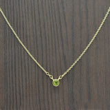 925 Silver Gold Plated Peridot Gemstone Minimalist Necklaces, women accessory, Wholesale Jewelry