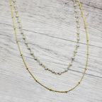 Layered Grey Chalcedony Beads Necklaces - La Vitá Jewels