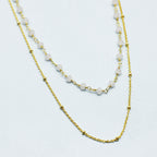 Layered Grey Chalcedony Beads Necklaces - La Vitá Jewels