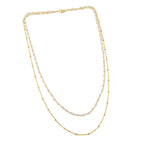 Layered Grey Chalcedony Beads Necklaces - La Vitá Jewels
