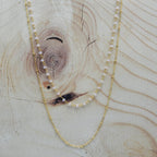 Layered Grey Chalcedony Beads Necklaces - La Vitá Jewels