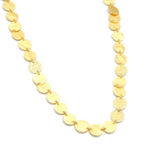 Brass Gold Plated Hammered Disc Necklaces