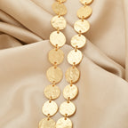 Hammered Disc Link Station Necklace