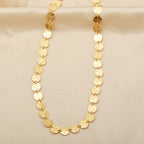 Hammered Disc Link Station Necklace