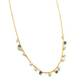 Brass Gold Plated Multi Color Gemstone Necklaces