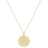 925 Sterling silver Gold Plated Metal Round Disc Necklaces