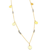 Gold Plated Labradorite Necklaces, Round Disc Necklaces