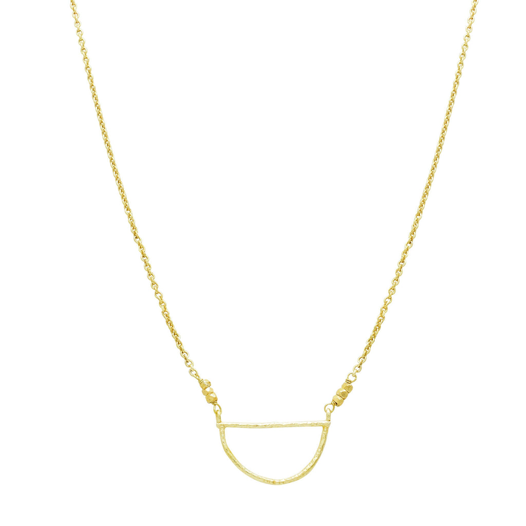 Fan shape Metal Beads Necklaces - La Vitá Jewels
