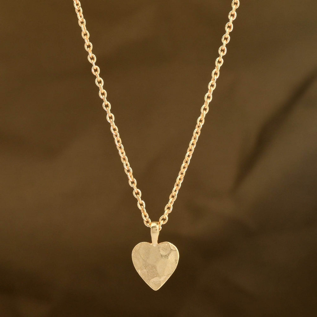 Gia Heart Hammered Necklace - La Vitá Jewels