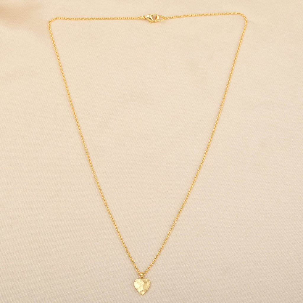 Gia Heart Hammered Necklace - La Vitá Jewels