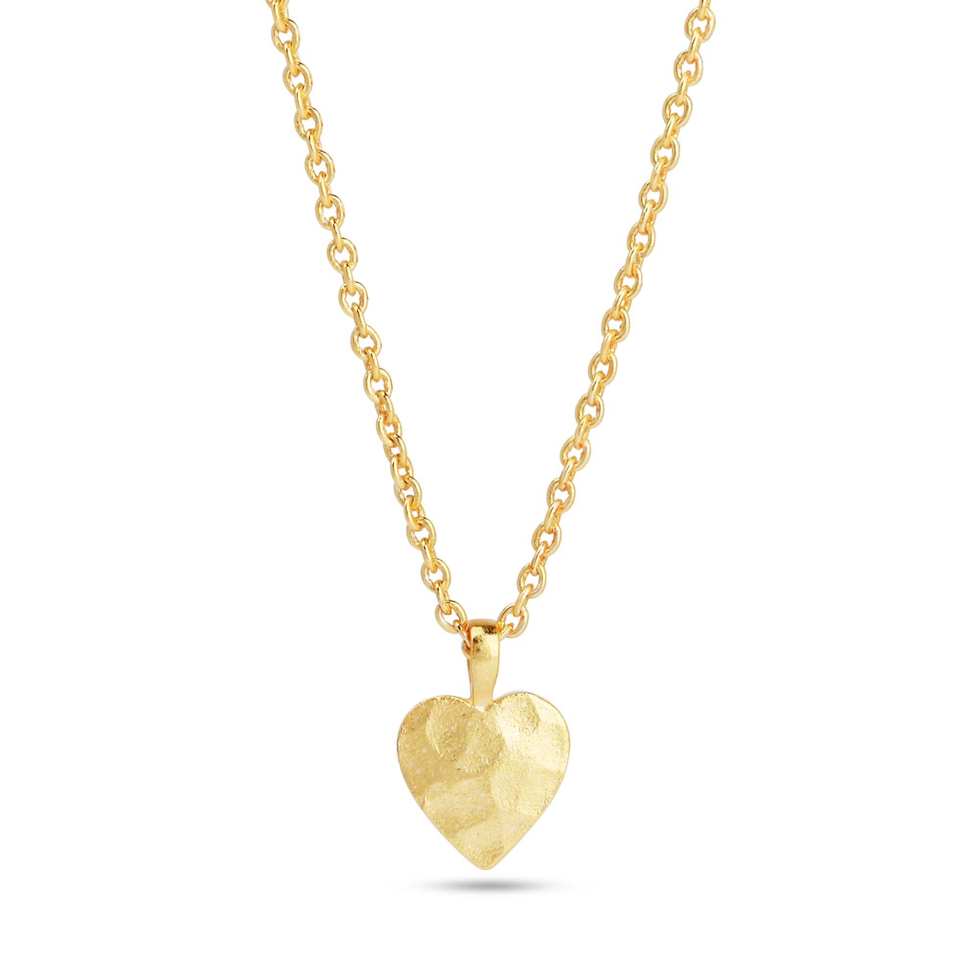 Gia Heart Hammered Necklace - La Vitá Jewels