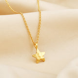 Hammered Star Pendant Necklaces