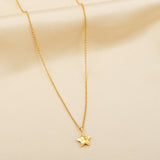 Hammered Star Pendant Necklaces