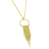 Brass Gold Plated Hammered Metal Pendant Necklaces