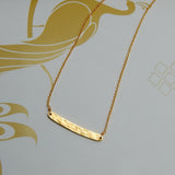 Brass Gold, Silver Plated Metal Bar Necklaces