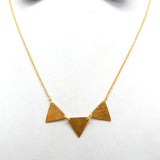 Triangle Disc Pendant Necklaces