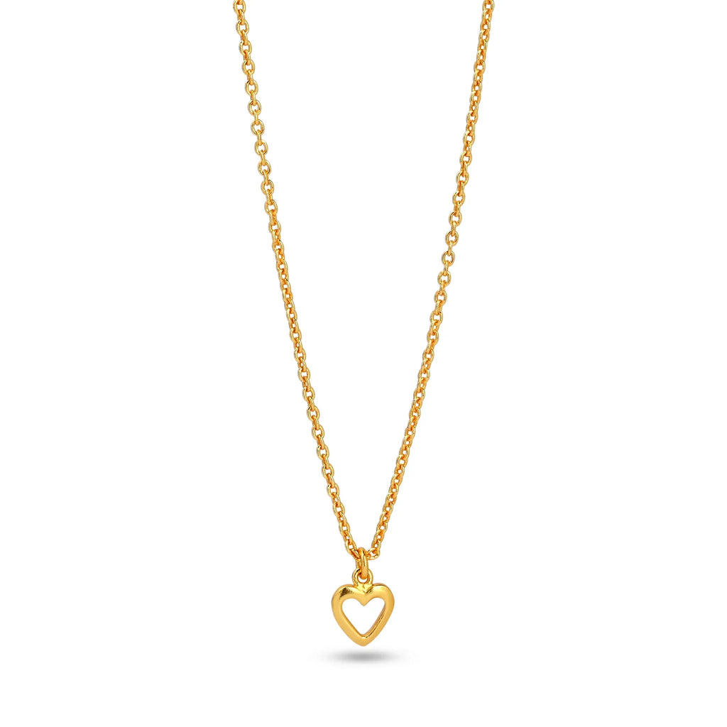 Petite Gold Heart Pendant Necklace - La Vitá Jewels