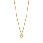 Petite Gold Heart Pendant Necklace - La Vitá Jewels