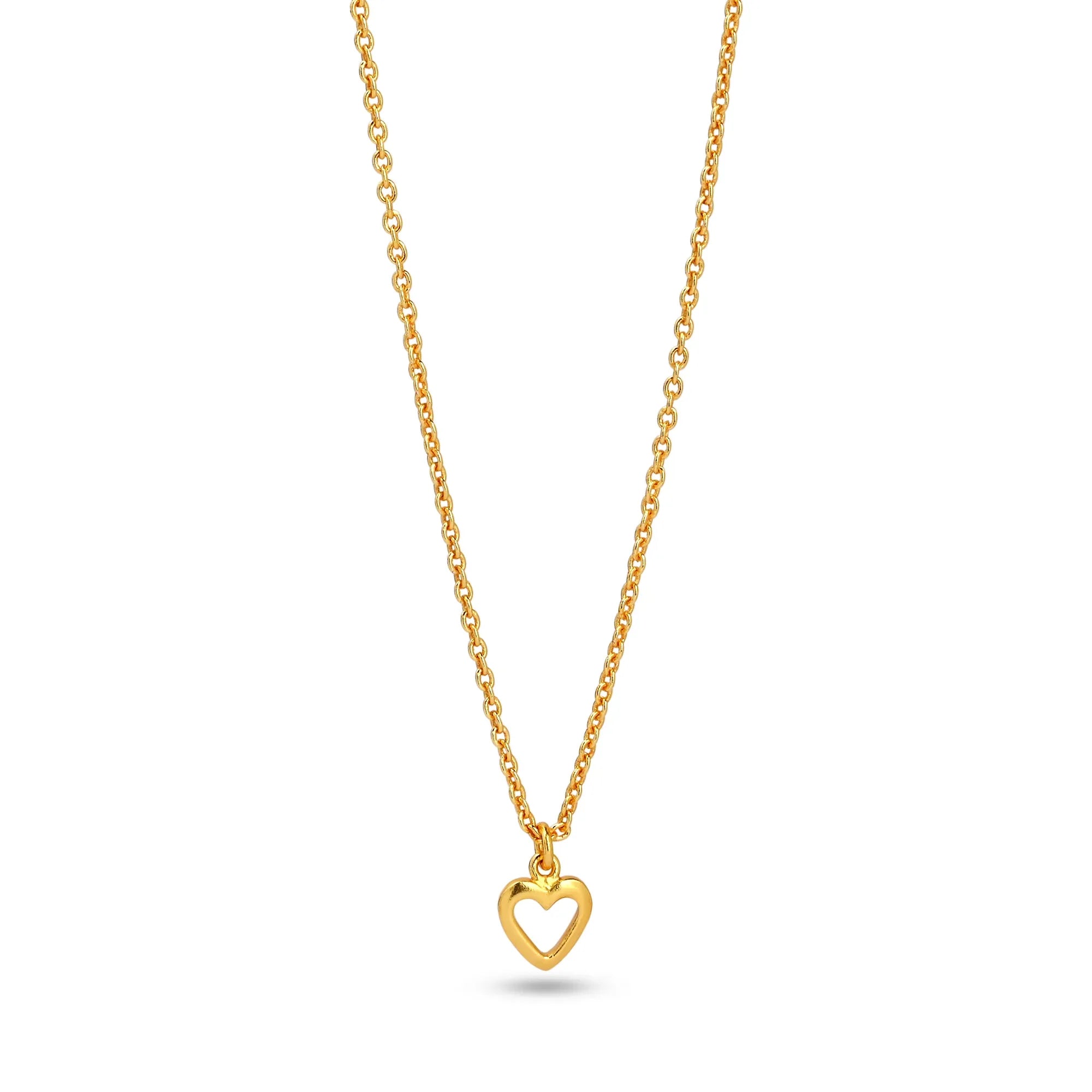 Petite Gold Heart Pendant Necklace - La Vitá Jewels