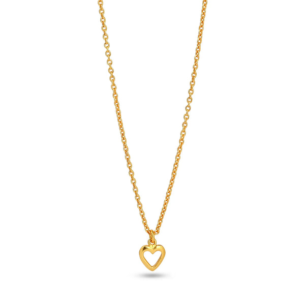 Petite Gold Heart Pendant Necklace - La Vitá Jewels