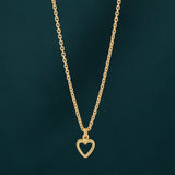 Petite Gold Heart Pendant Necklace - La Vitá Jewels