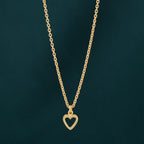 Petite Gold Heart Pendant Necklace - La Vitá Jewels