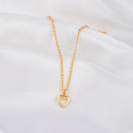 Petite Gold Heart Pendant Necklace - La Vitá Jewels