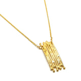 Brass Gold Plated Metal Pendant Necklaces