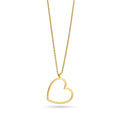 Gold Open Heart Pendant Necklace - La Vitá Jewels