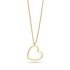 Gold Open Heart Pendant Necklace - La Vitá Jewels