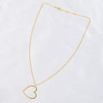 Gold Open Heart Pendant Necklace - La Vitá Jewels