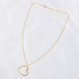 Gold Open Heart Pendant Necklace - La Vitá Jewels