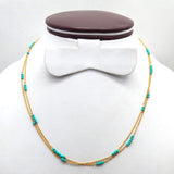 Brass 22k Gold Plated Multi Beads Stone Statement Necklaces