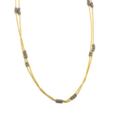 Brass 22k Gold Plated Multi Beads Stone Statement Necklaces