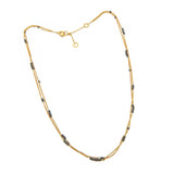 Brass 22k Gold Plated Multi Beads Stone Statement Necklaces