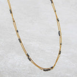 Brass 22k Gold Plated Multi Beads Stone Statement Necklaces