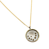 Brass Gold, Black Rhodium Plated Metal Pendant Necklaces