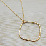 Hammered Metal Pendant Necklaces