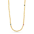 Dainty Gold Faceted Bead Station Necklace