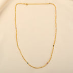 Dainty Gold Faceted Bead Station Necklace
